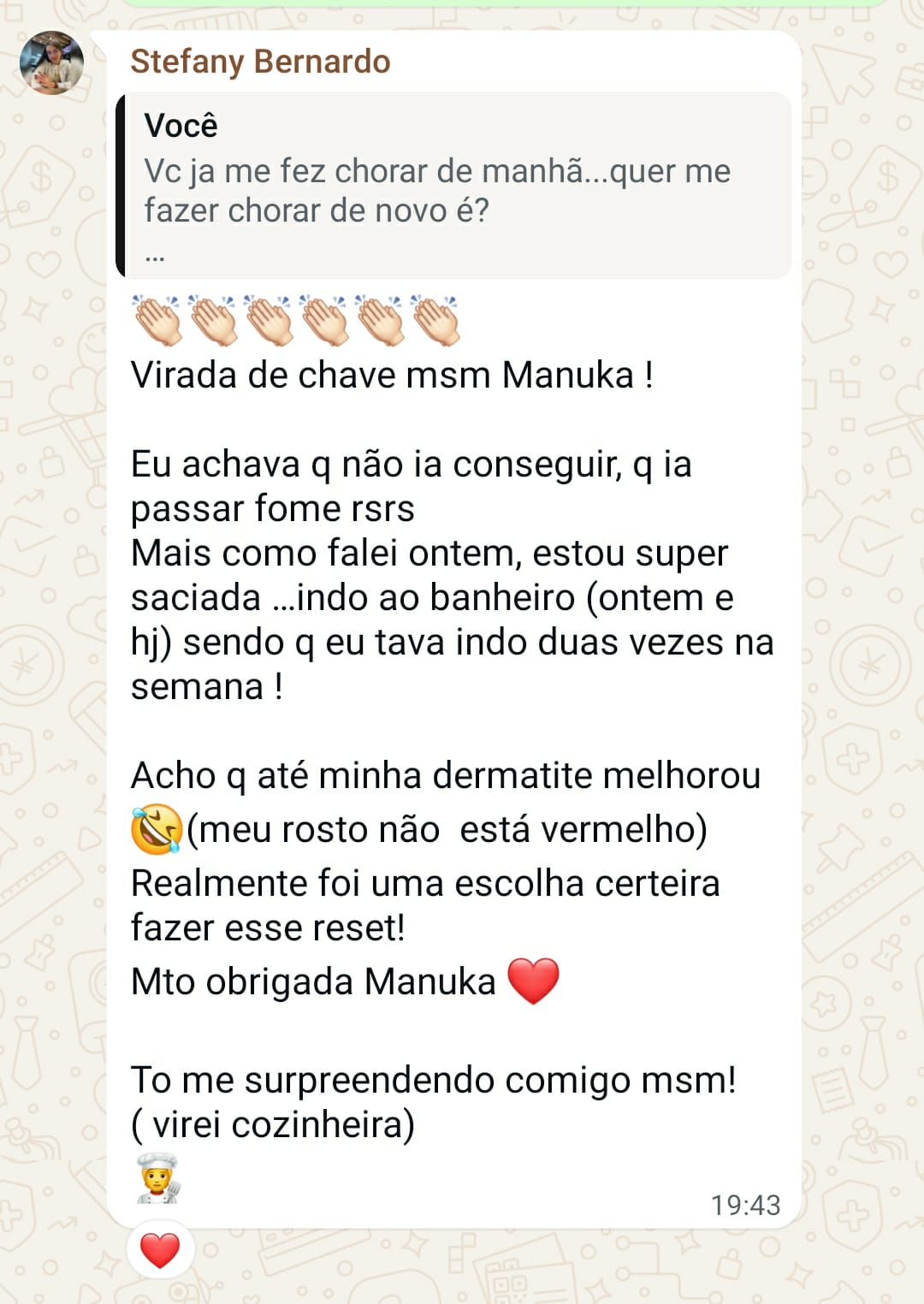 Depoimento de participante